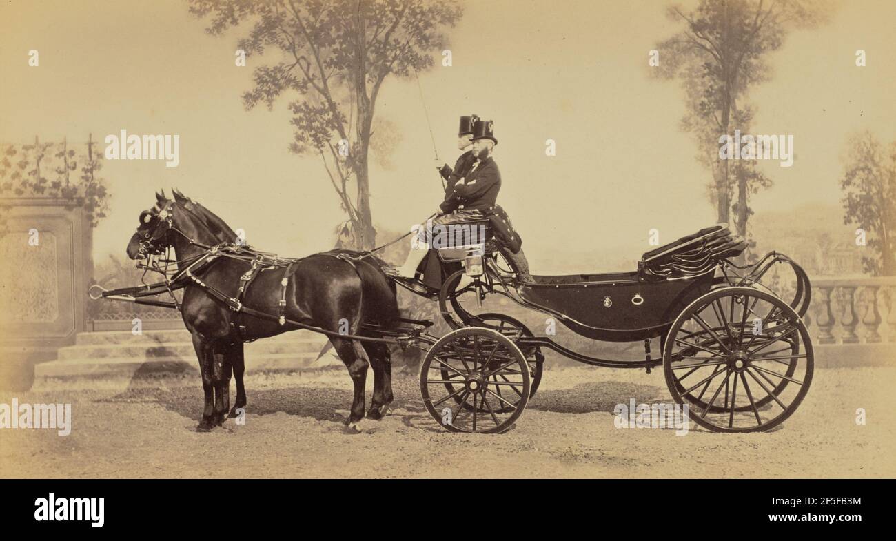 Calèche de la Princesse Metternich. Louis-Jean Delton (francese, 1807 - 1891) Foto Stock