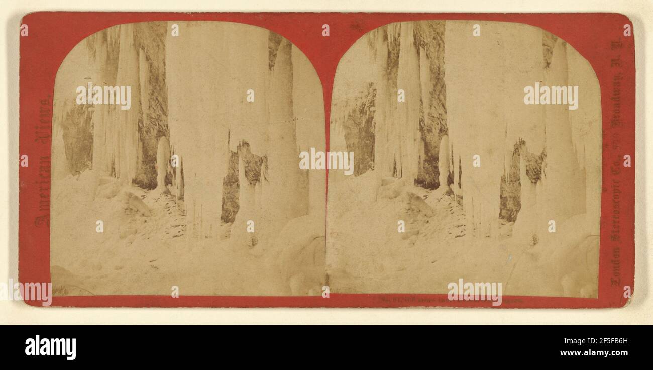 Ghiaccio sotto banca, lato Canada, Niagara.. London Stereoscopic Company (attiva dal 1854 al 1890) Foto Stock