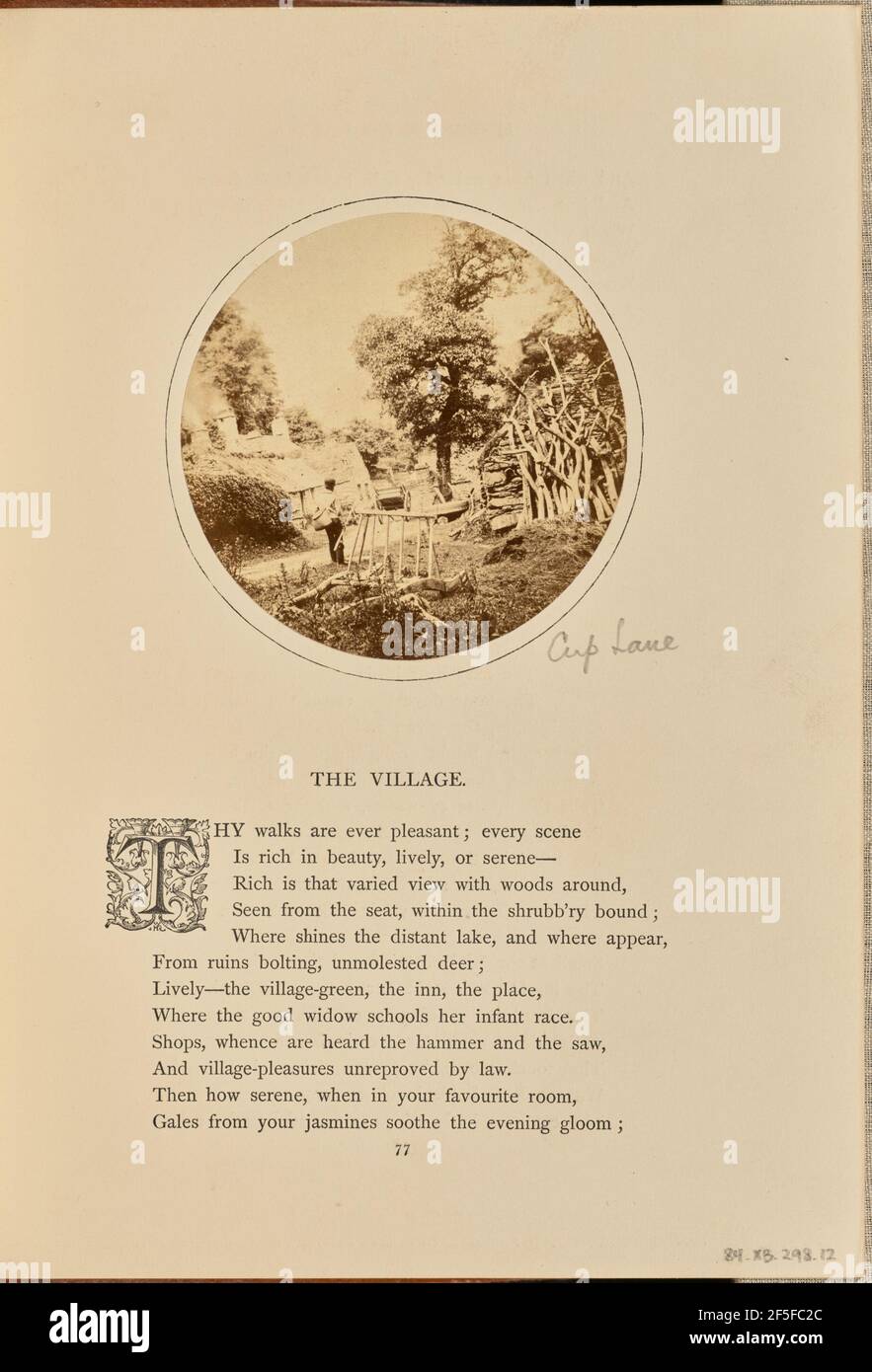 Un uomo in un villaggio rurale, Inghilterra. William Grundy (inglese, 1806 - 1859) Foto Stock