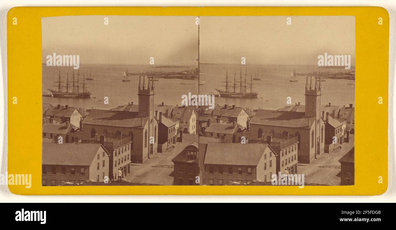Vista sul porto, St. John. New Brunswick, Canada. J.R. Woodburn (canadese, attivo 1870) Foto Stock