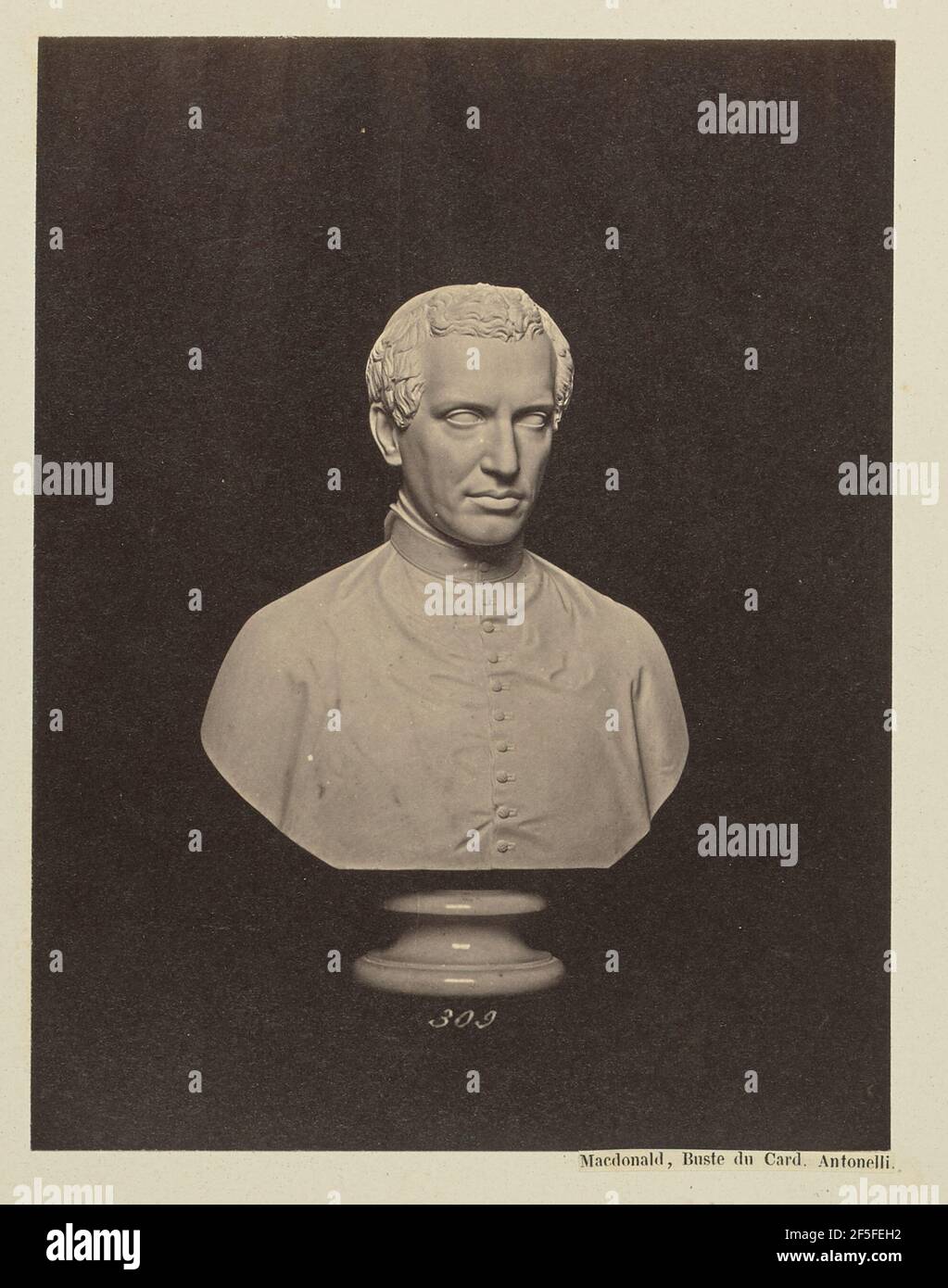 Macdonald, buste du Cardinal Antonelli. Probabilmente James Anderson (inglese, 1813 - 1877) Foto Stock