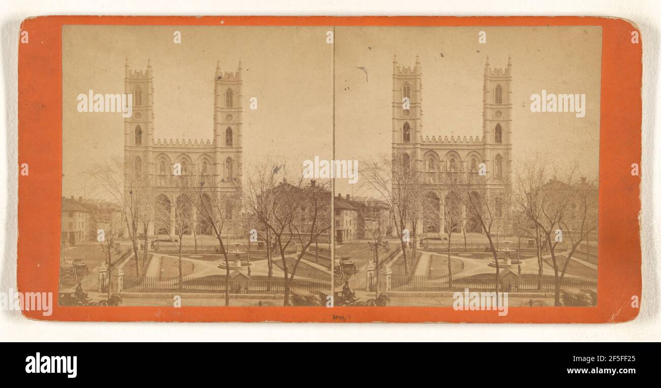 Chiesa Francese, Montreal, Canada. J.G. Parchi (Canadese, morto 1895) Foto Stock