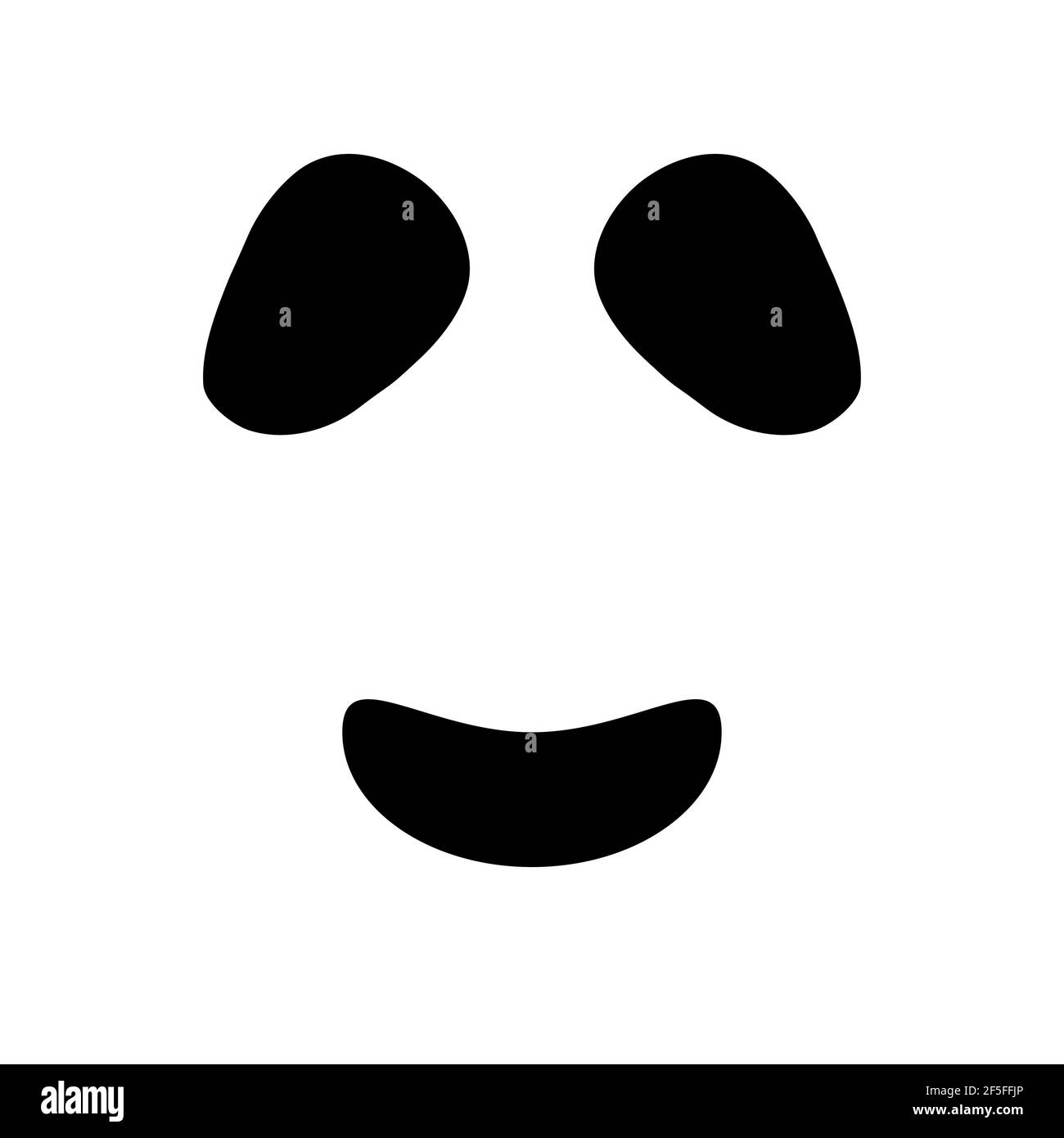 Ghost Halloween icona faccia vettore isolato su sfondo bianco . Illustrazione Vettoriale