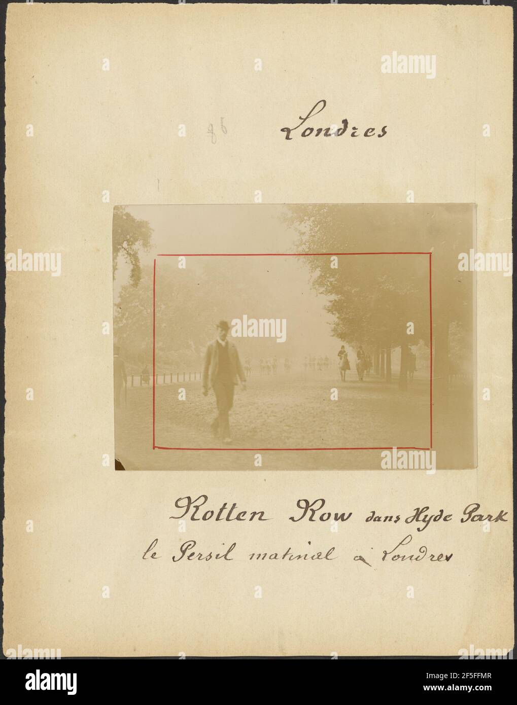 Rotten Row, Hyde Park. Produttore sconosciuto, francese Foto Stock