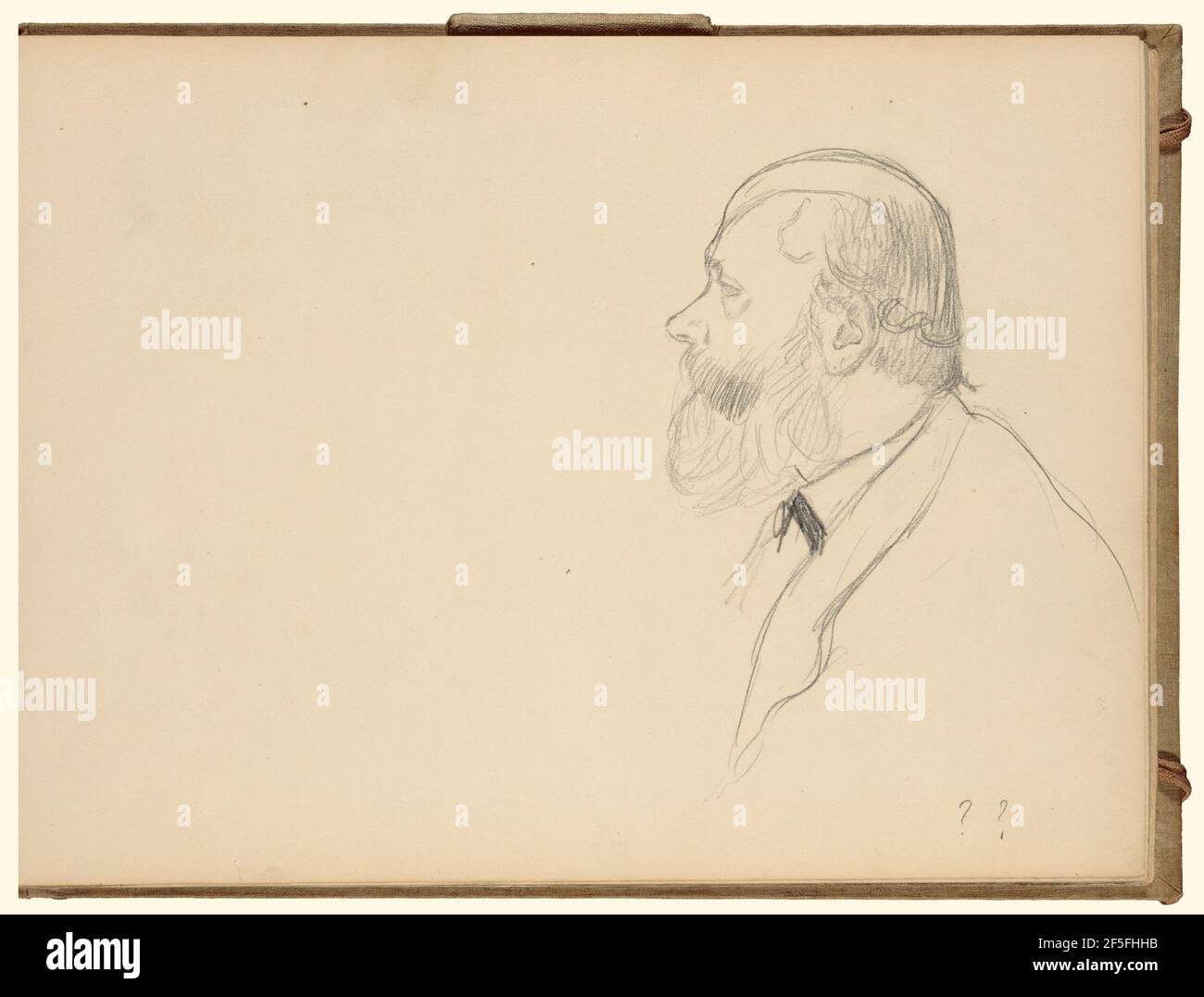 Uomo nel profilo. Edgar Degas (francese, 1834 - 1917) Foto Stock