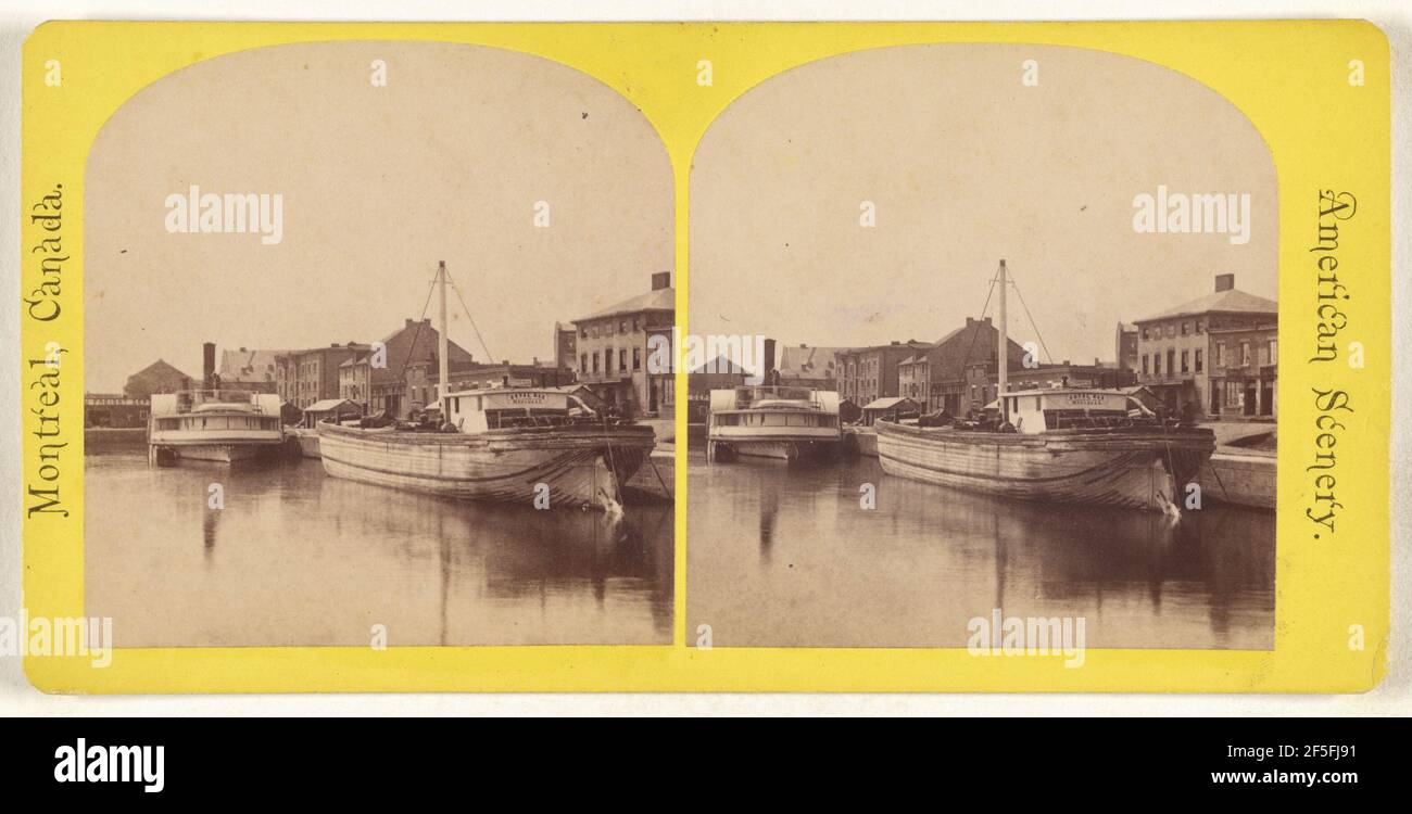 Canal Boat, Lachine Canal Montreal, Canada. Produttore sconosciuto, canadese Foto Stock