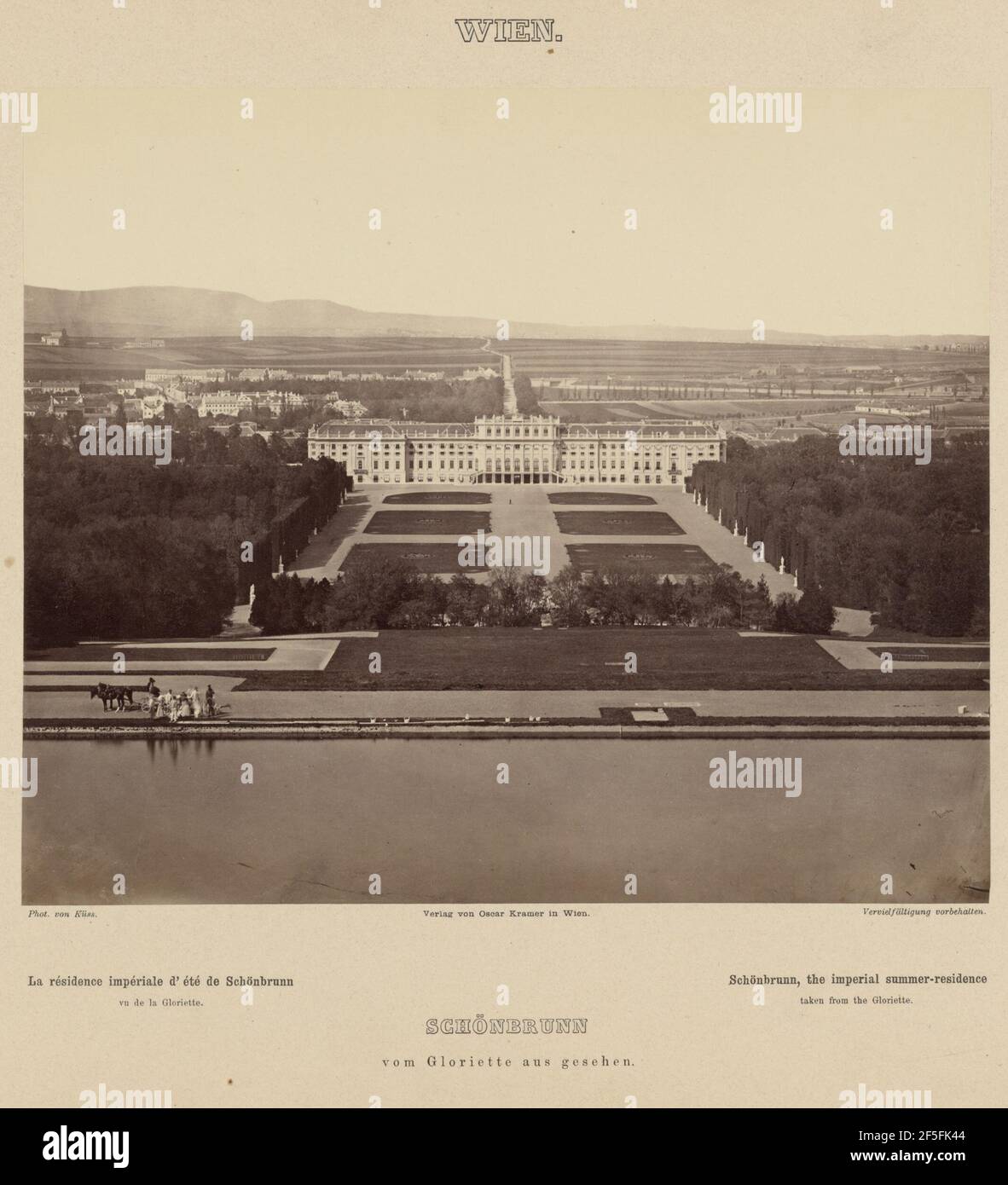 Schonbrunn, la residenza estiva imperiale von Küss (Austria, Vienna attiva, circa 1880) Foto Stock