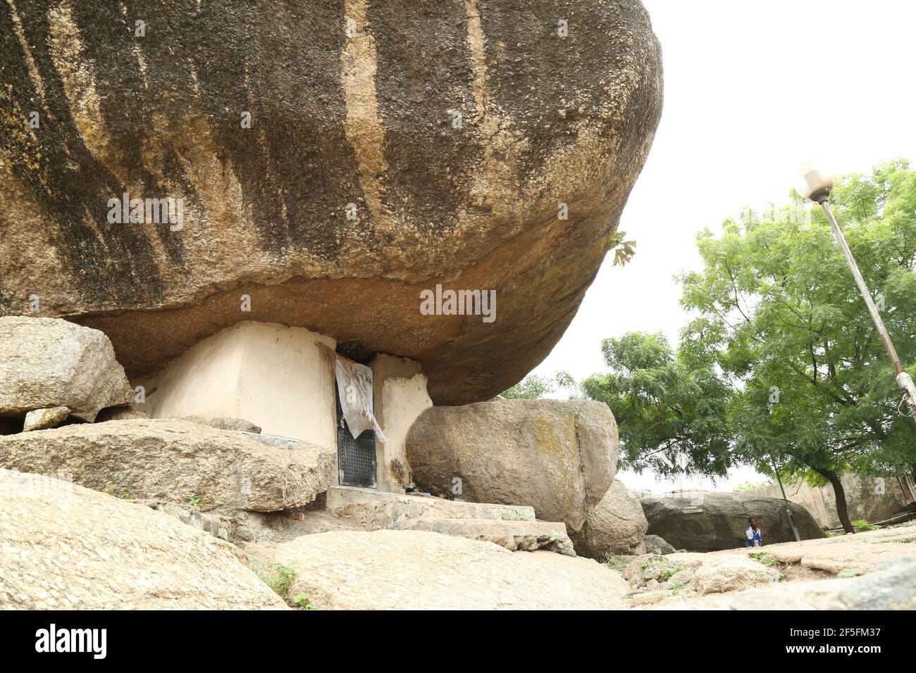 L'ingresso del sito sacro di Olumo, Abeokuta, Ogun state, Nigeria. Foto Stock