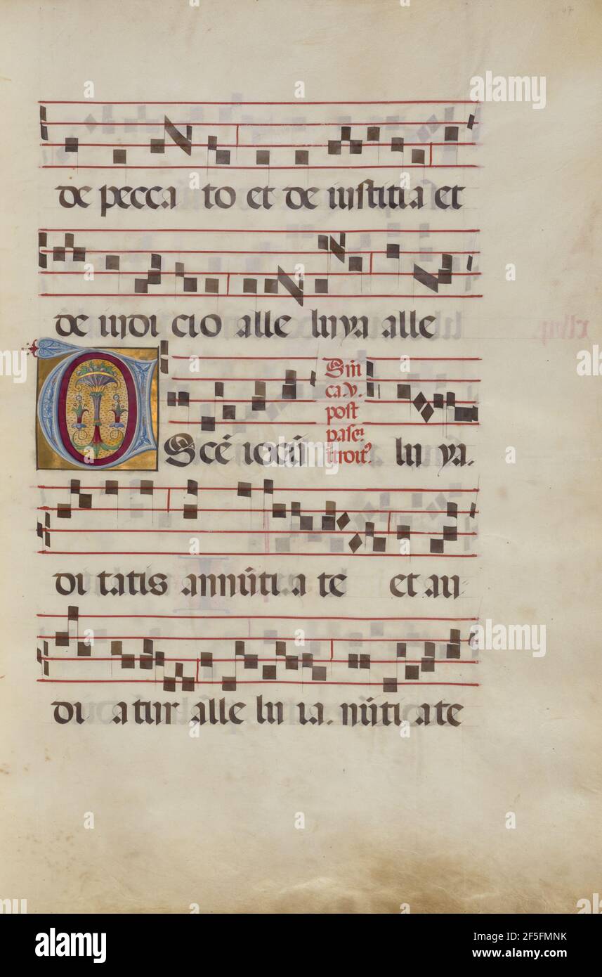 Decorato iniziale U. Antonio da Monza (italiano, attivo circa 1480 - 1505) Foto Stock