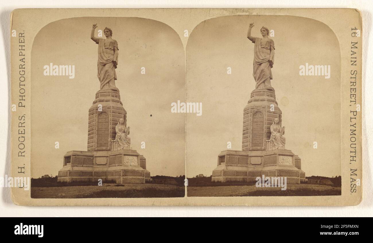 Monumento nazionale agli antenati. Plymouth, Mass.. C. H. Rogers (americano, attivo dal 1870 al 1890) Foto Stock