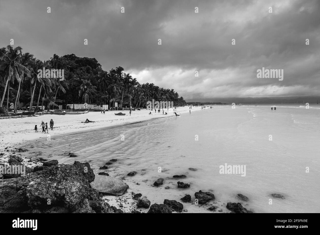 Spiaggia Bianca, Boracay, Aklan, Filippine Foto Stock
