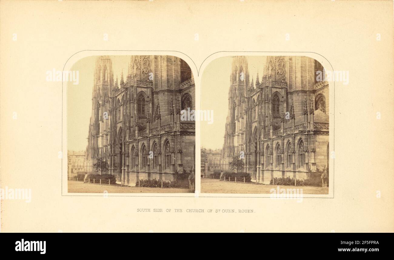 Lato sud della Chiesa di San Ouen, Rouen. Probabilmente Robert Howlett (inglese, 1831 - 1858) Foto Stock