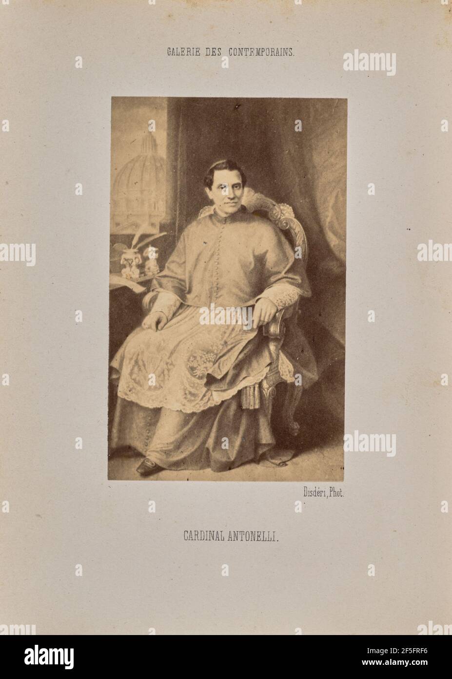 Cardinale Antonelli. André Adolphe-Eugène Disdéri (francese, 1819 - 1889) Foto Stock