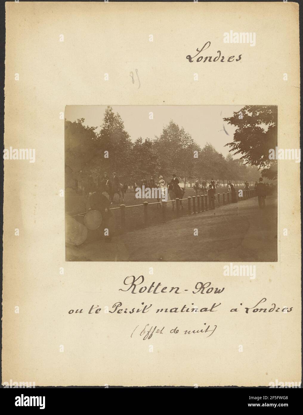 Rotten Row, Hyde Park. Produttore sconosciuto, francese Foto Stock