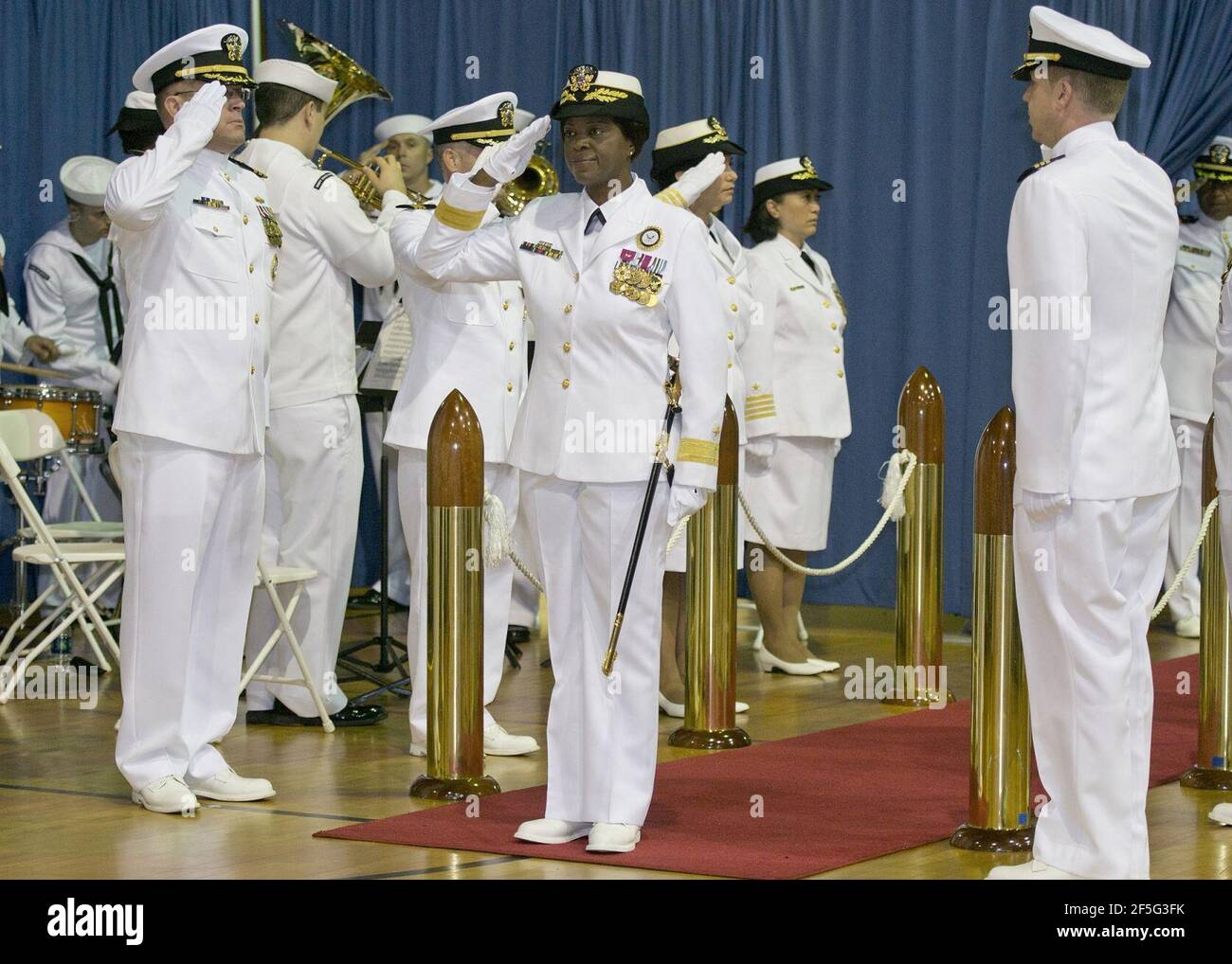 ADM posteriore. Andrews prende il comando del comando di reclutamento della Marina 130829 Foto Stock