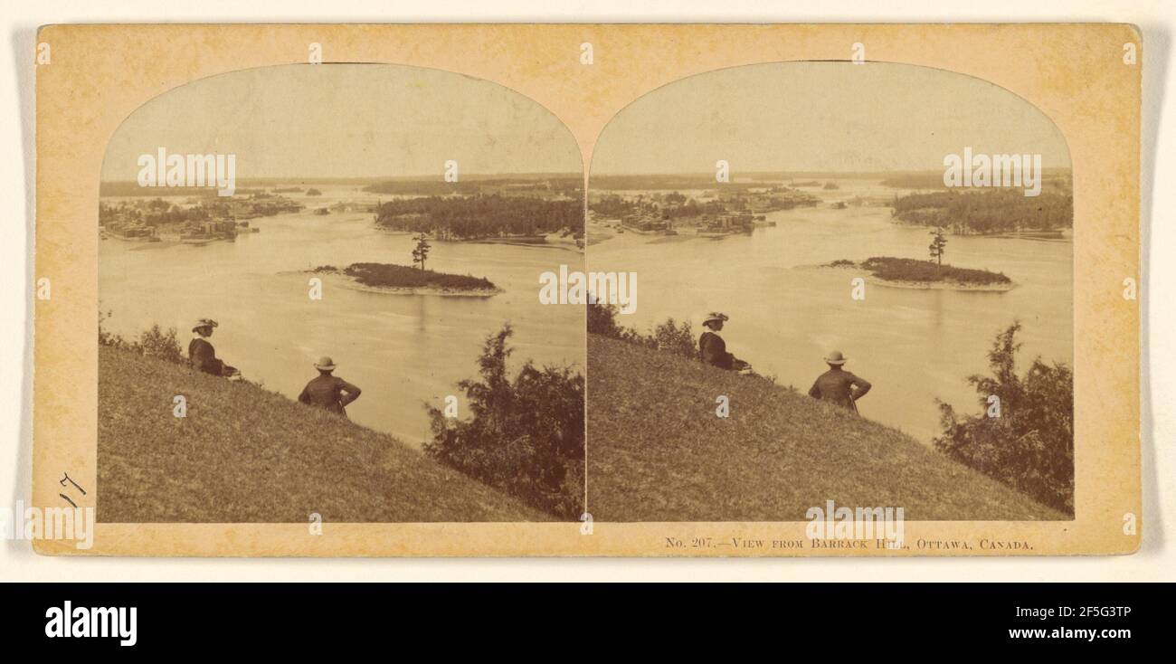 Vista da Barrack Hill. Ottawa, Canada.. Attribuito a William England (Regno Unito, 1816 - 1896) Foto Stock