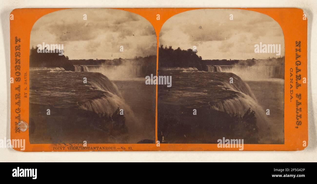 Vista punto, istantanea. Cascate del Niagara, Canada. Saul Davis (canadese, attivo dal 1860 al 1870) Foto Stock