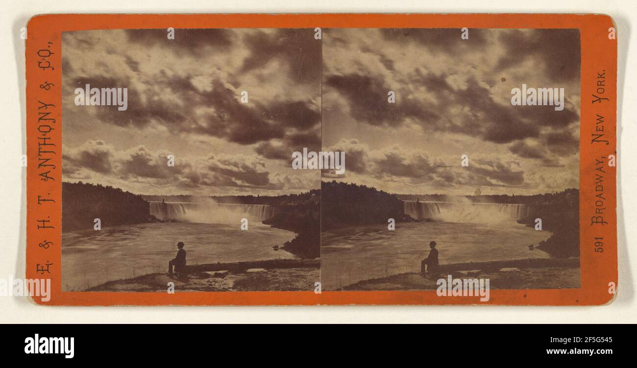 Terrapin Tower e Horse Shoe Falls dal lato del Canada. Edward e Henry T. Anthony & Co. (Americano, fondato nel 1862, fuso nel 1902) Foto Stock