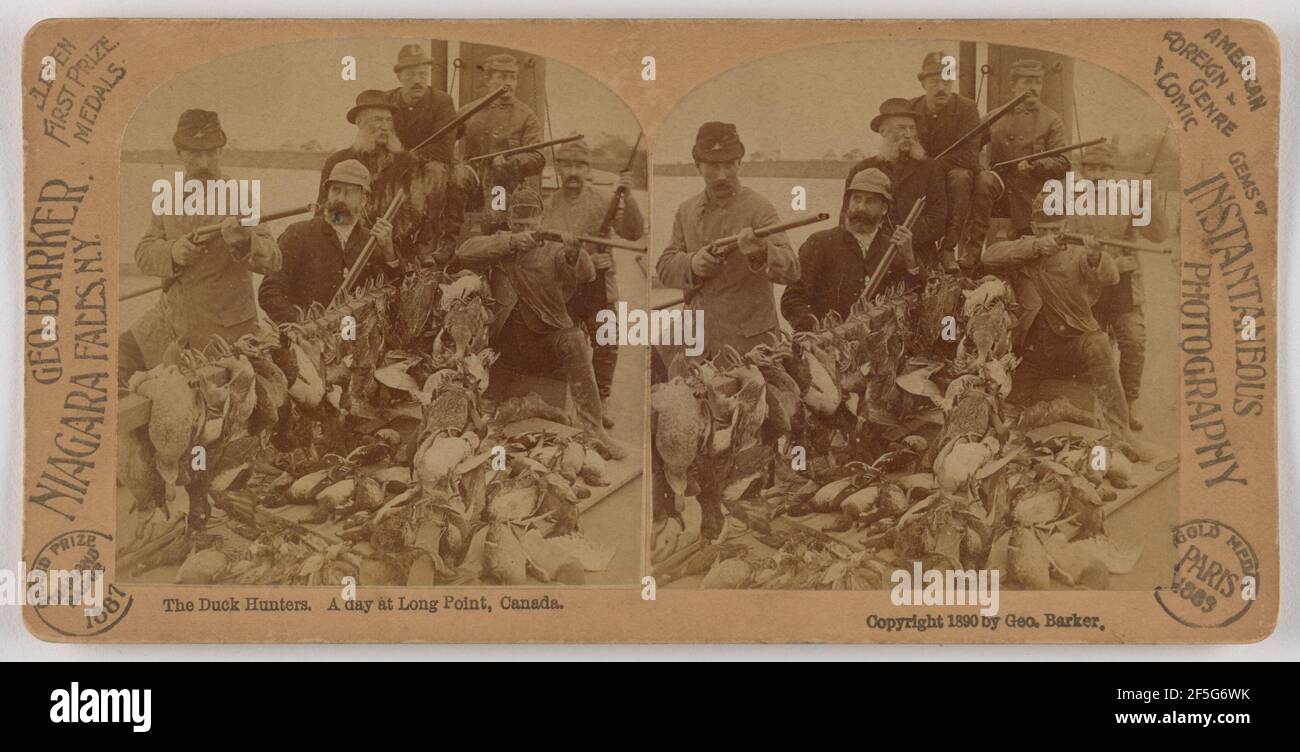 I Cacciatori di anatra. Un giorno a Long Point, Canada.. George Barker (americano, 1844 - 1894) Foto Stock