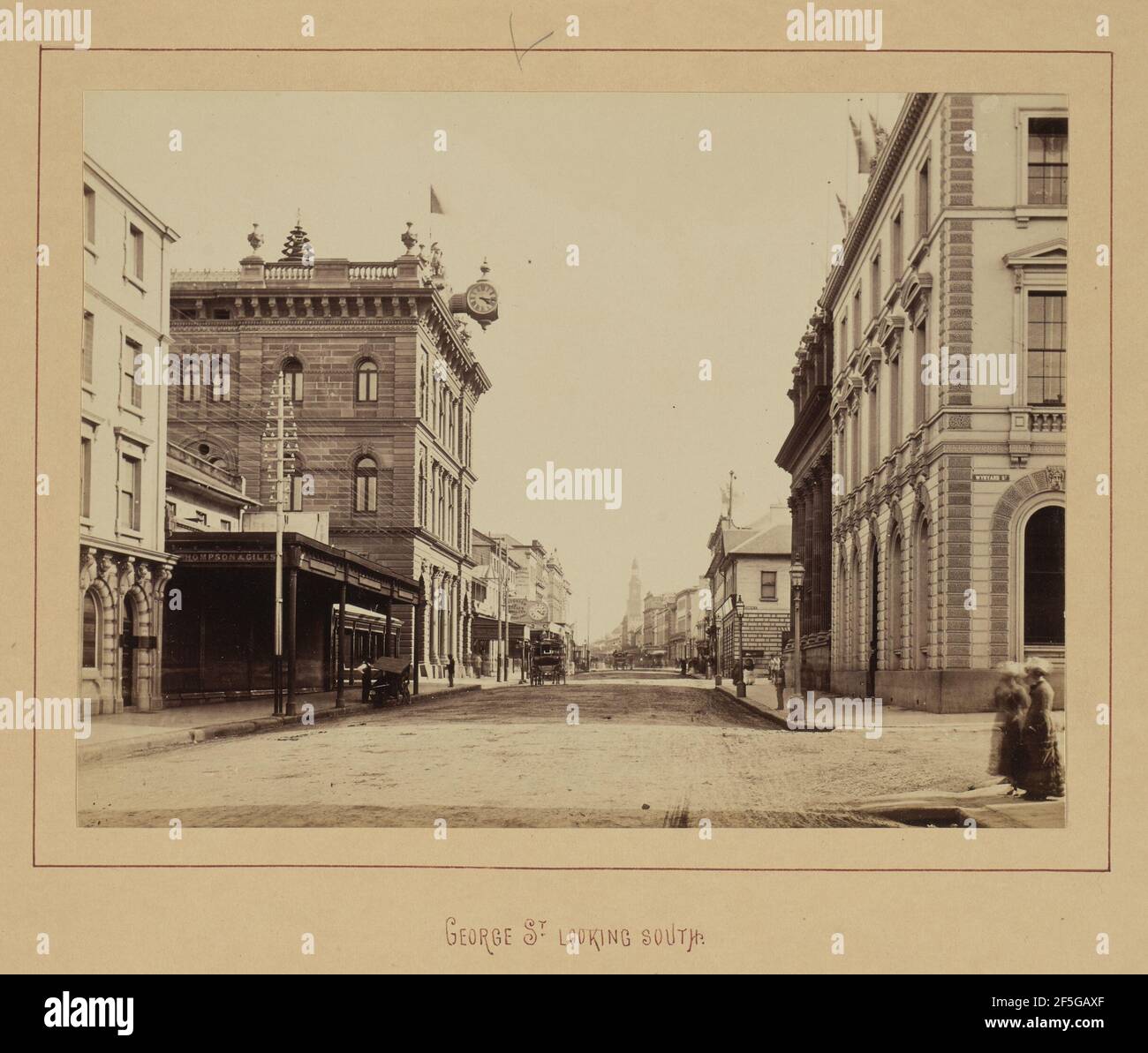 George Street guardando verso sud. Charles Bayliss (Australia, 1850 - 1897) Foto Stock
