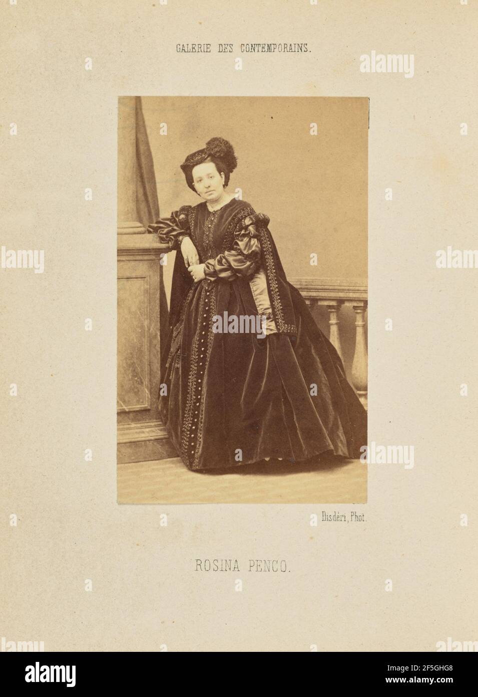 Rosina Penco. André Adolphe-Eugène Disdéri (francese, 1819 - 1889) Foto Stock