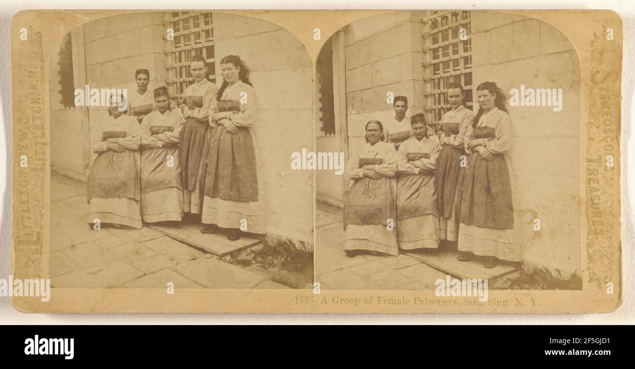 Un sic di Groop delle carceri femminili, Sing, Sing, N.Y.. Franklin G. Weller (americano, 1833 - 1877) Foto Stock