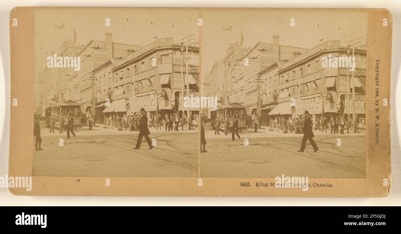 King Street, Toronto, Canada. Benjamin West Kilburn (americano, 1827 - 1909) Foto Stock