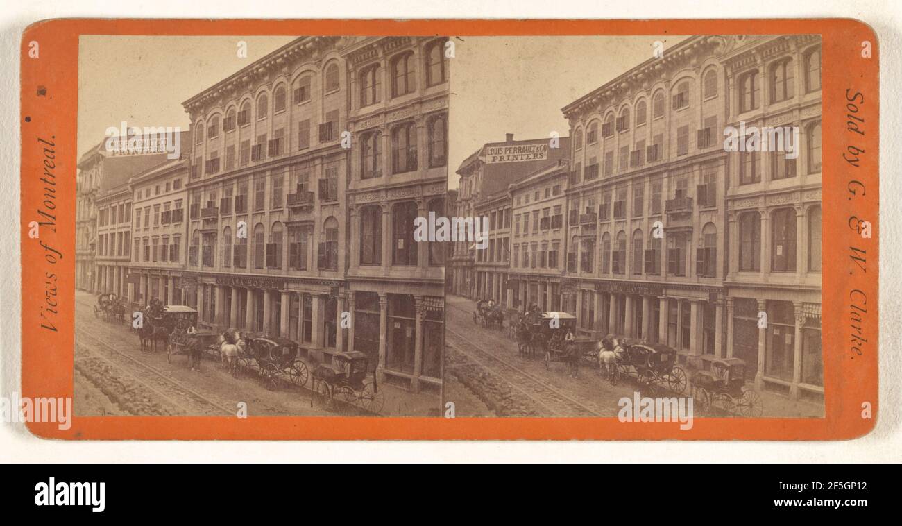 Ottawa Hotel, Montreal, Canada. J.G. Parchi (Canadese, morto 1895) Foto Stock