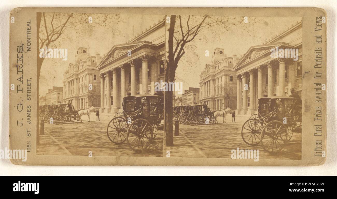 Vista sulla strada, Quebec, Canada. J.G. Parchi (Canadese, morto 1895) Foto Stock