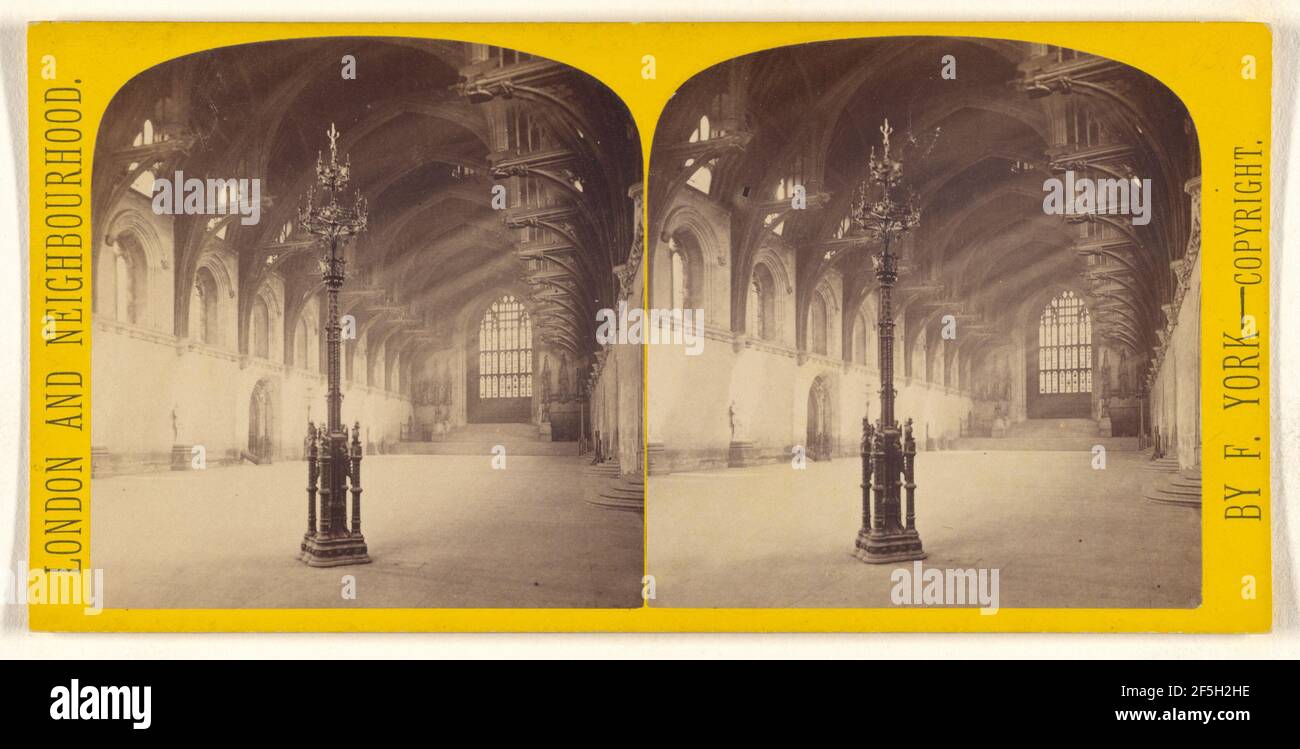 Westminster Hall, interno. Frederick York (British, 1823 - 1903) Foto Stock