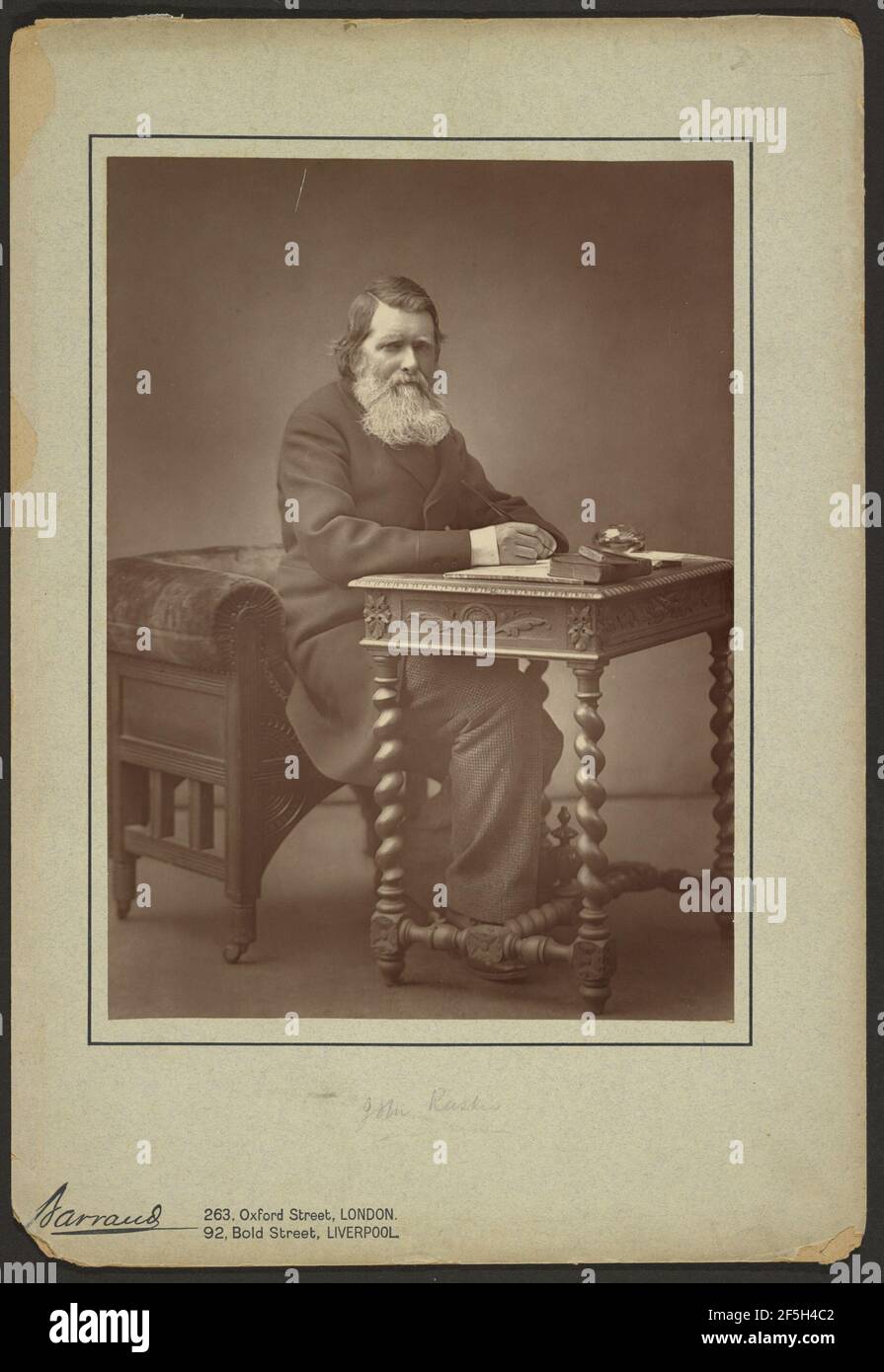 John Ruskin. Herbert Barraud (inglese, 1845 - 1896 ?) Foto Stock