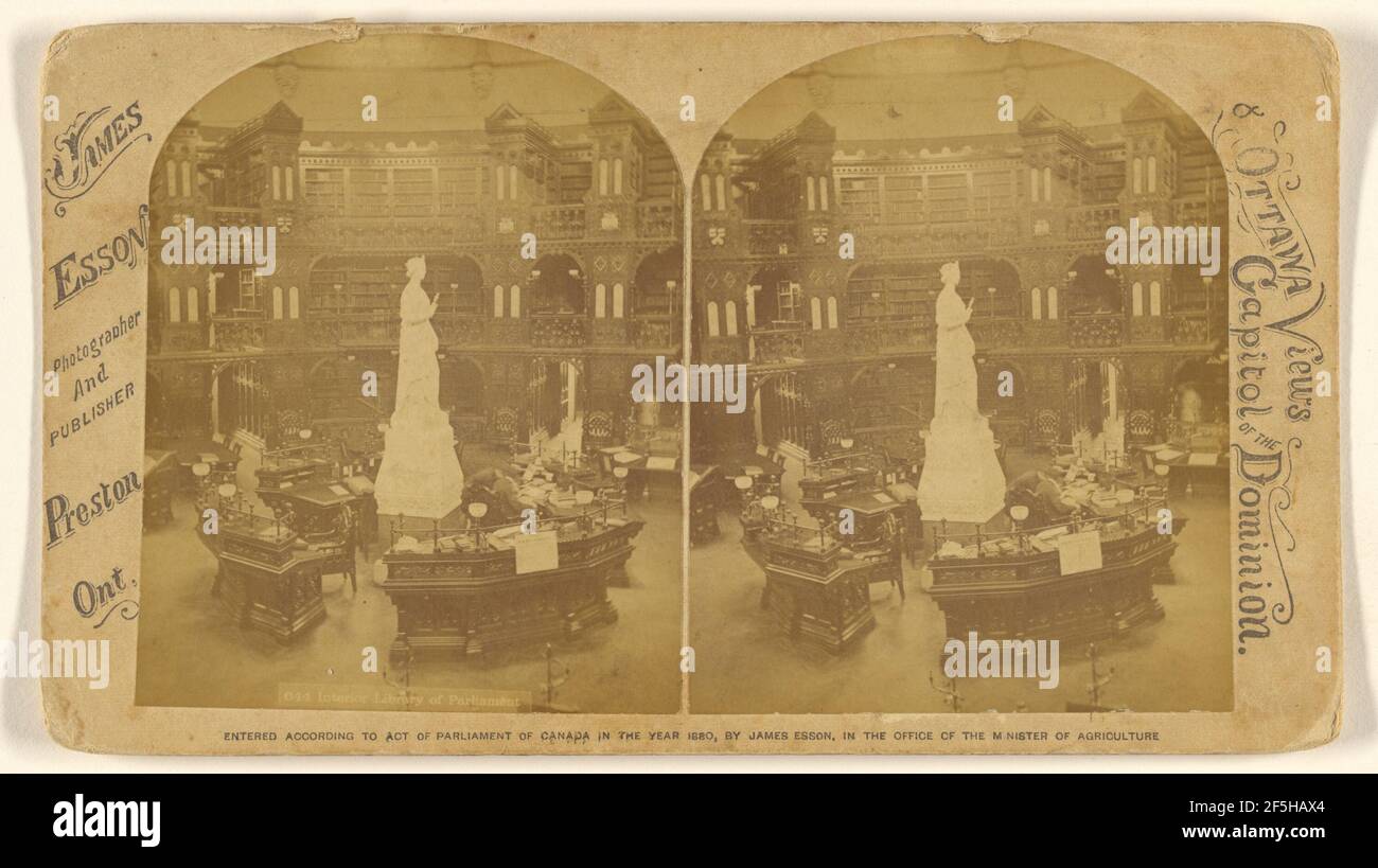 Biblioteca interna del Parlamento Canada. James Esson (Canada, 1854 - 1933) Foto Stock