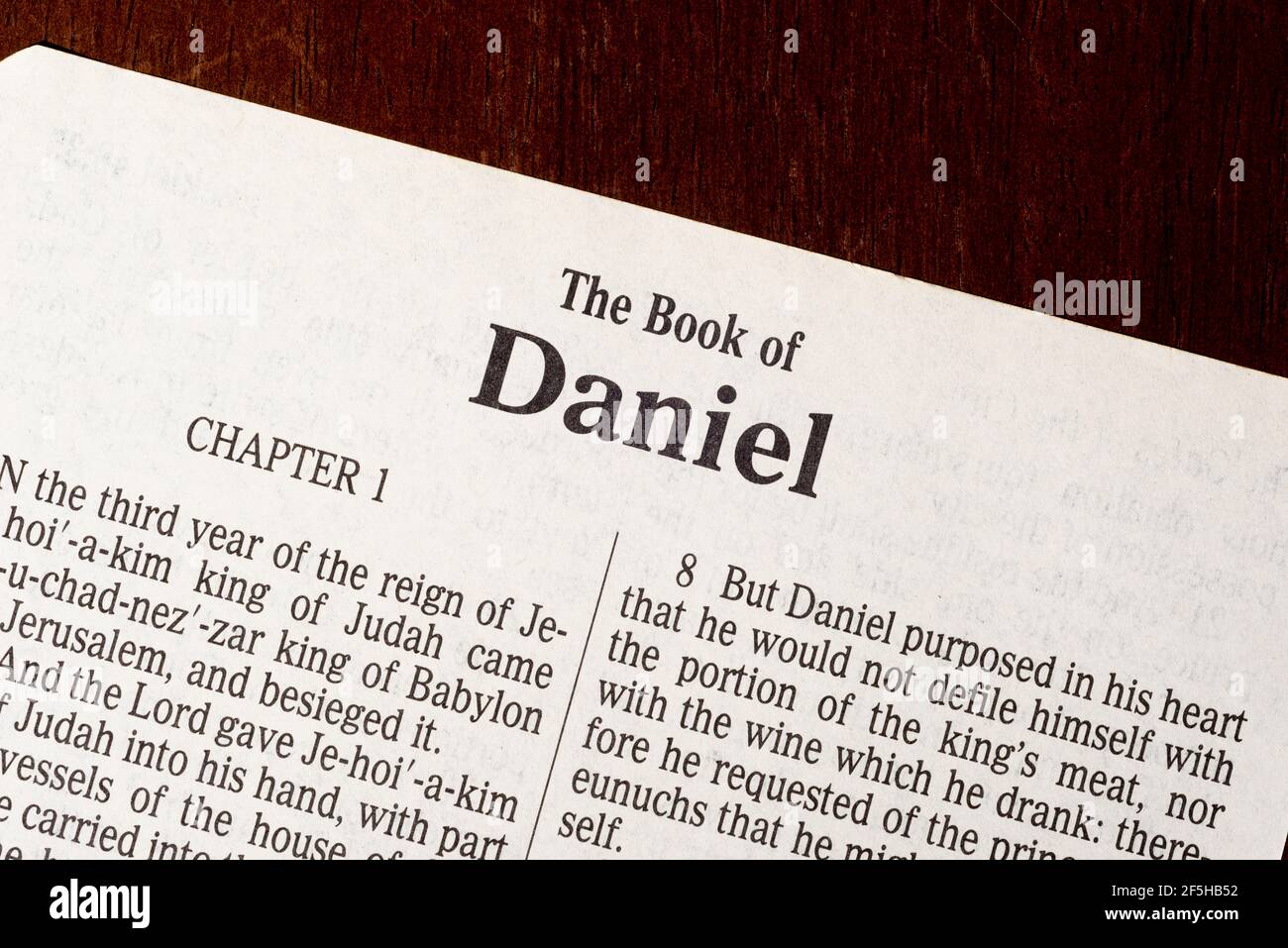 Pagina del titolo del libro di Daniele Foto Stock