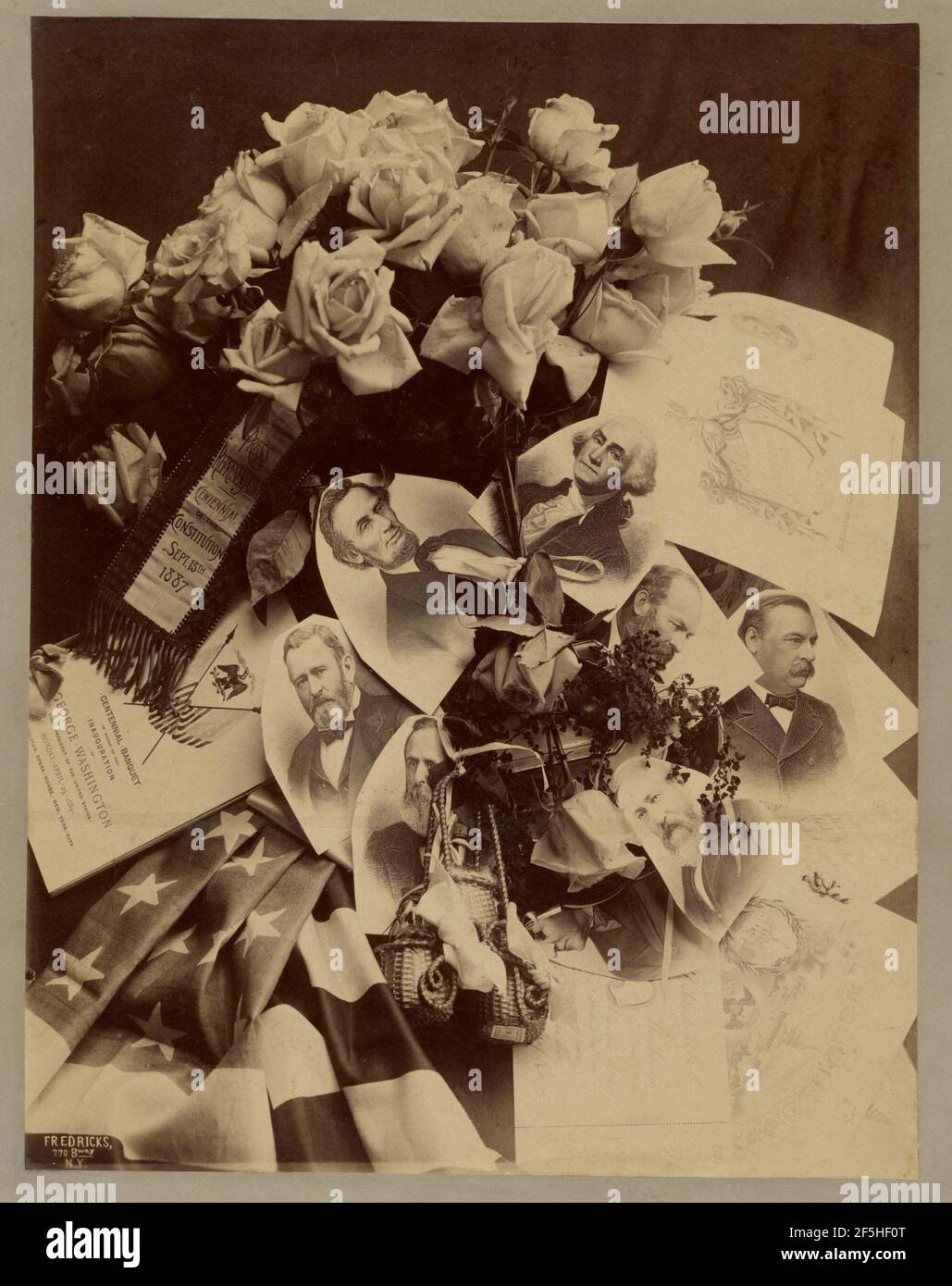 Allegoria politica con fiori. Charles DeForest Fredricks (americano, 1823 - 1894) Foto Stock Allegoria politica con fiori. Charles DeForest Fredricks (americano, 1823 - 1894) Foto Stock