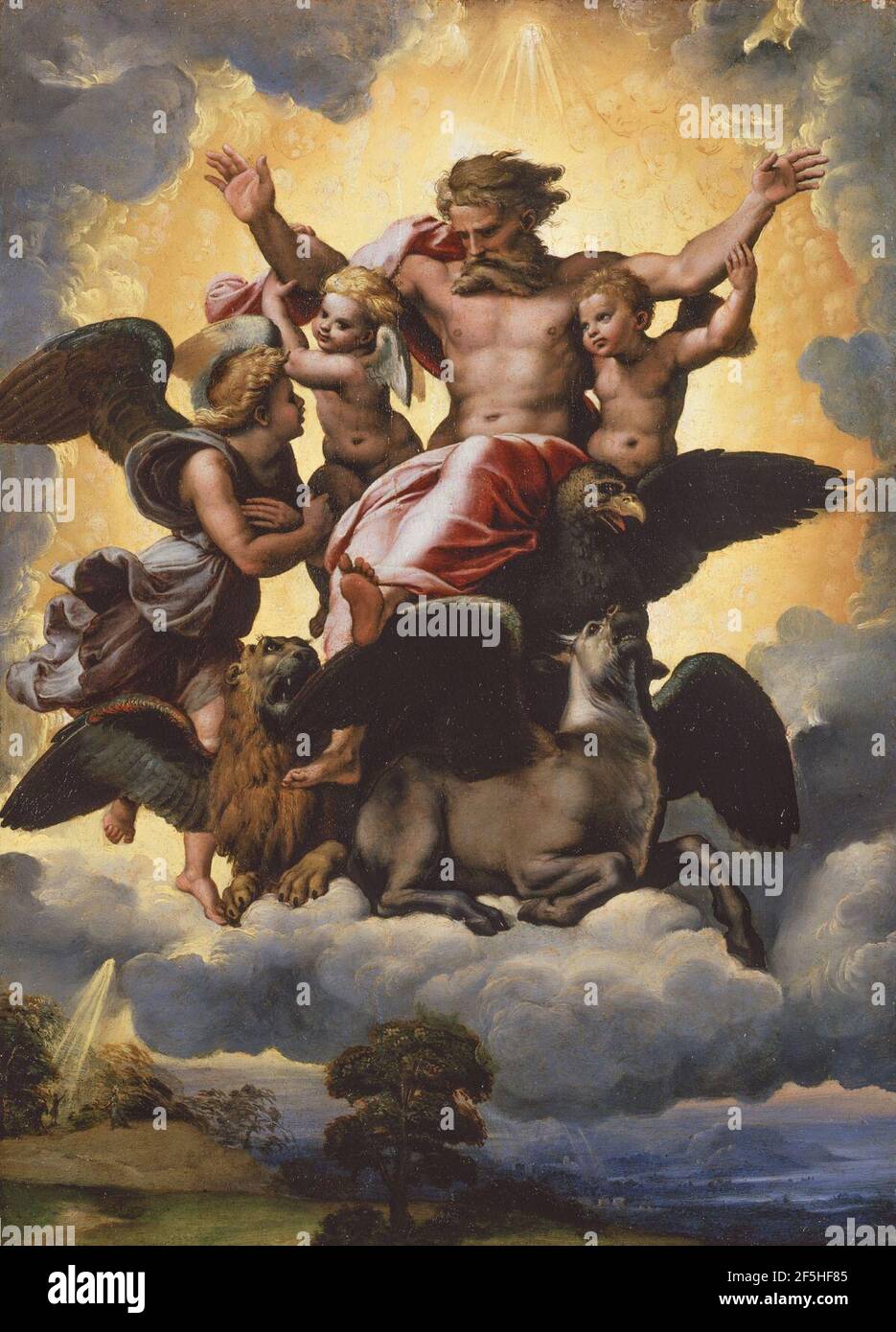 Raphael - la visione di Ezechiele. Foto Stock