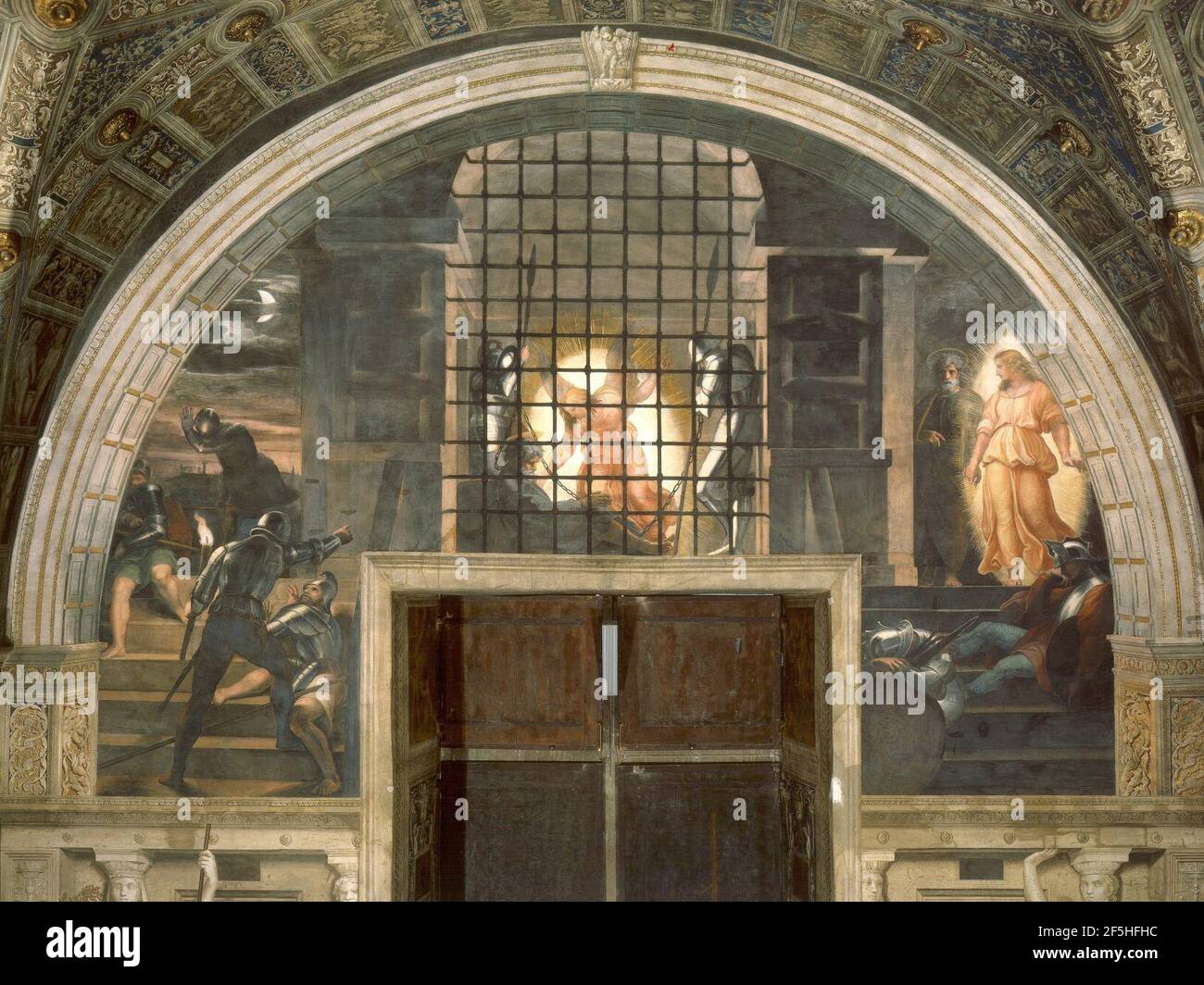 Liberazione di san pietro di raffaello immagini e fotografie stock ad