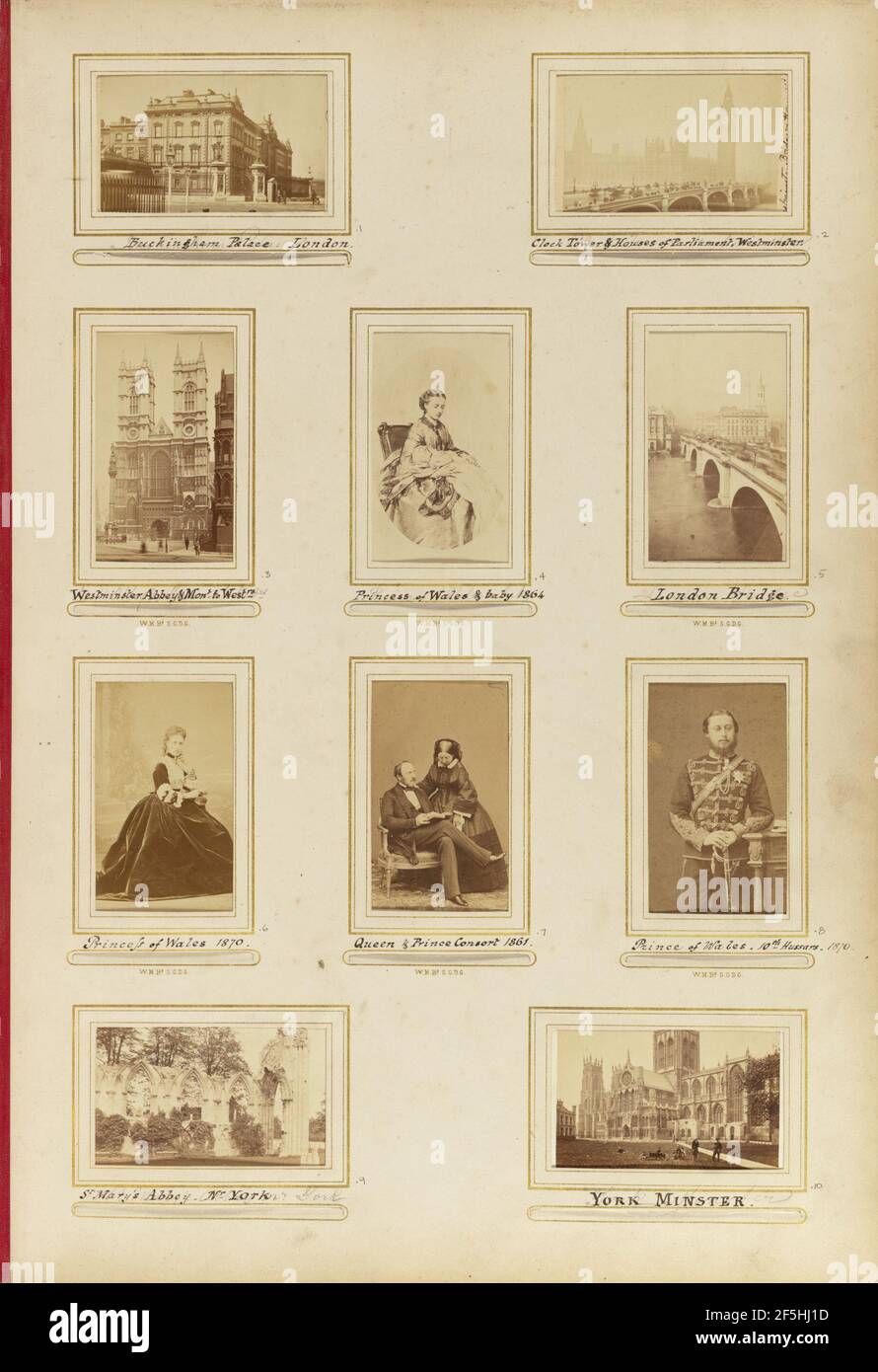 Cartes-de-visite album di città europee e commercianti russi. Foto Stock