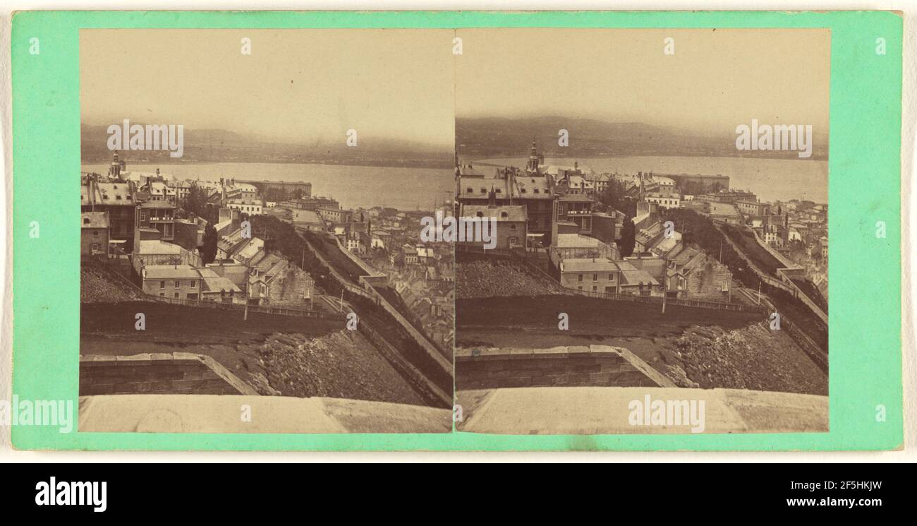 Vista dalla cittadella, Quebec, Canada. L. P. Vallée (Canada, 1837 - 1905) Foto Stock