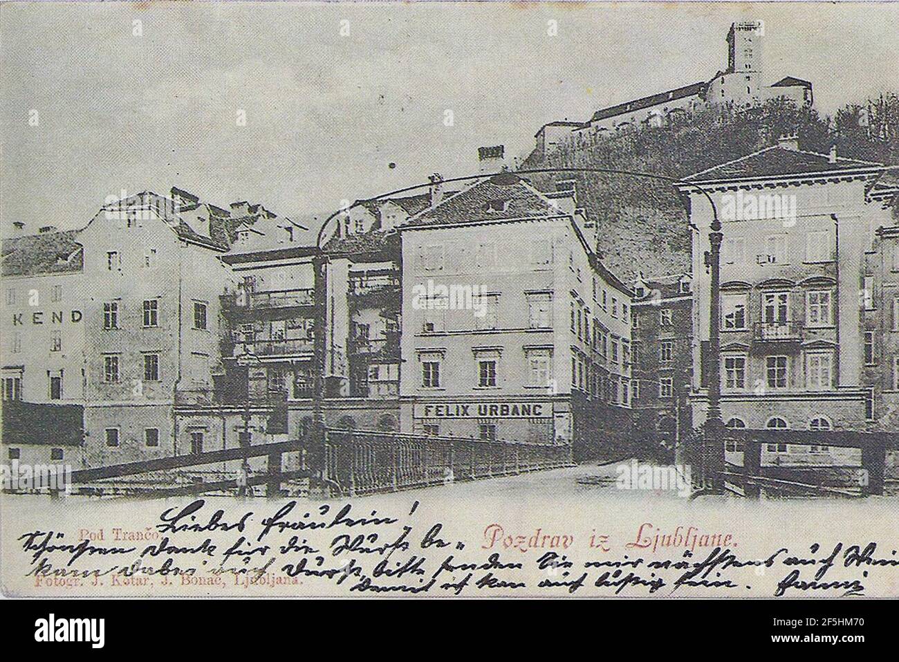 Razglednica Pod Trančo (2). Foto Stock