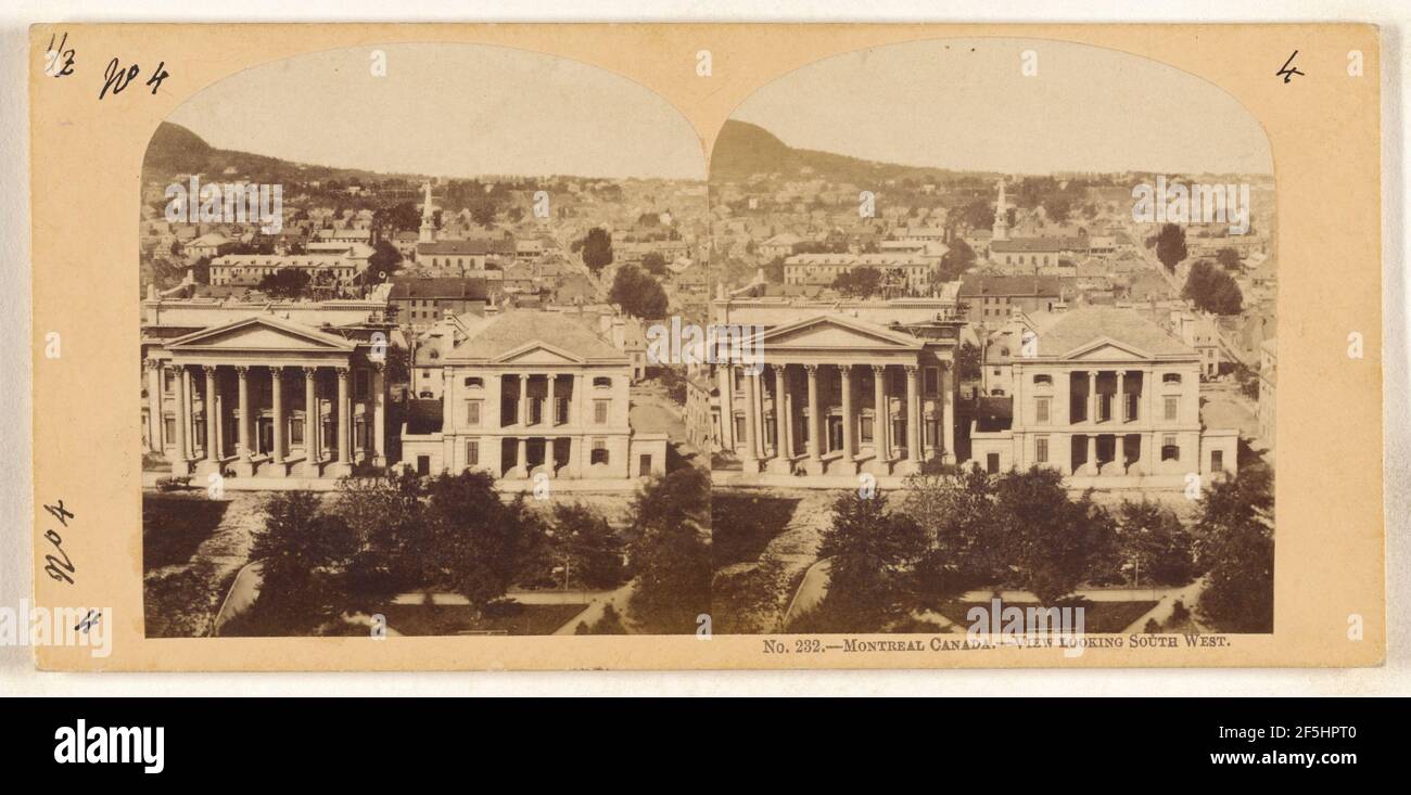 Montreal Canada, Vista che guarda a Sud Ovest.. Produttore sconosciuto, canadese Foto Stock