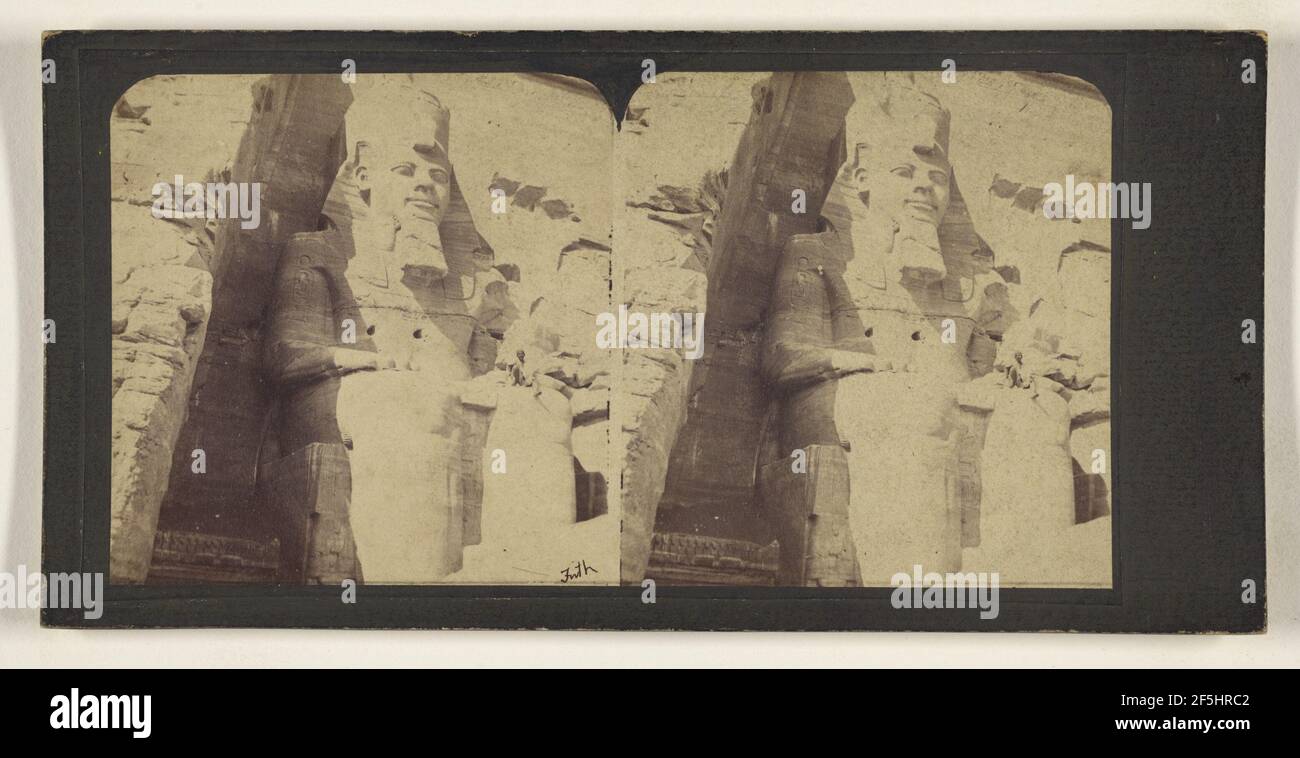 La colossale statua di Rameses a Simble. Francis Frith (inglese, 1822 - 1898) Foto Stock