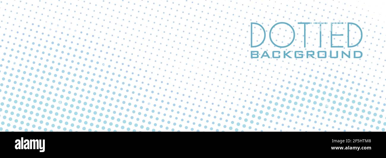 Semplice motivo punteggiato astratto in punti blu su sfondo bianco. Grafica vettoriale Illustrazione Vettoriale