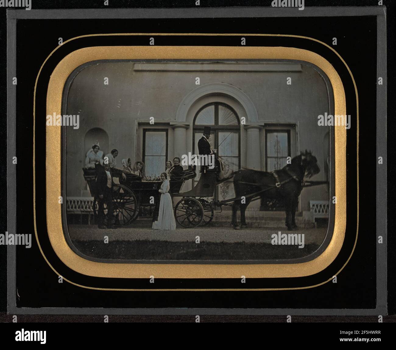 Carrello con figure. Jean-Gabriel Eynard (Svizzera, 1775 - 1863) Foto Stock