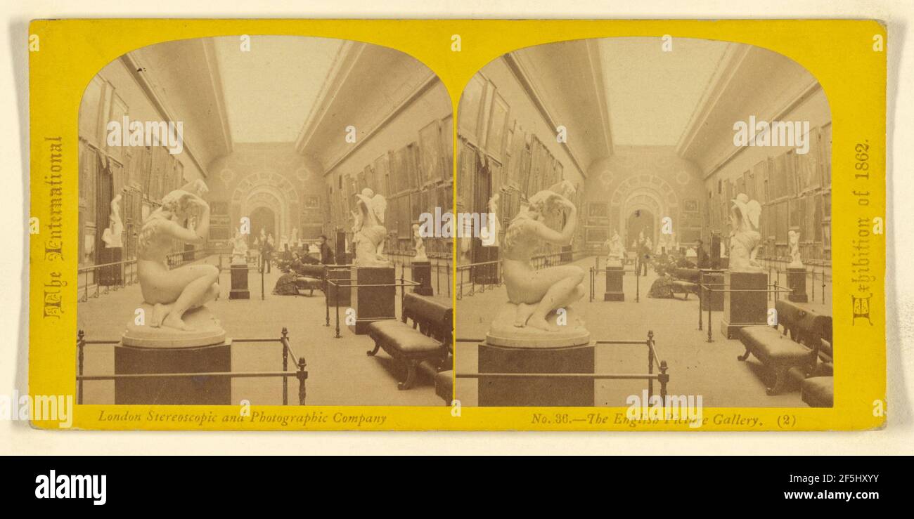 La Pinacoteca Inglese. London Stereoscopic Company (attiva dal 1854 al 1890) Foto Stock