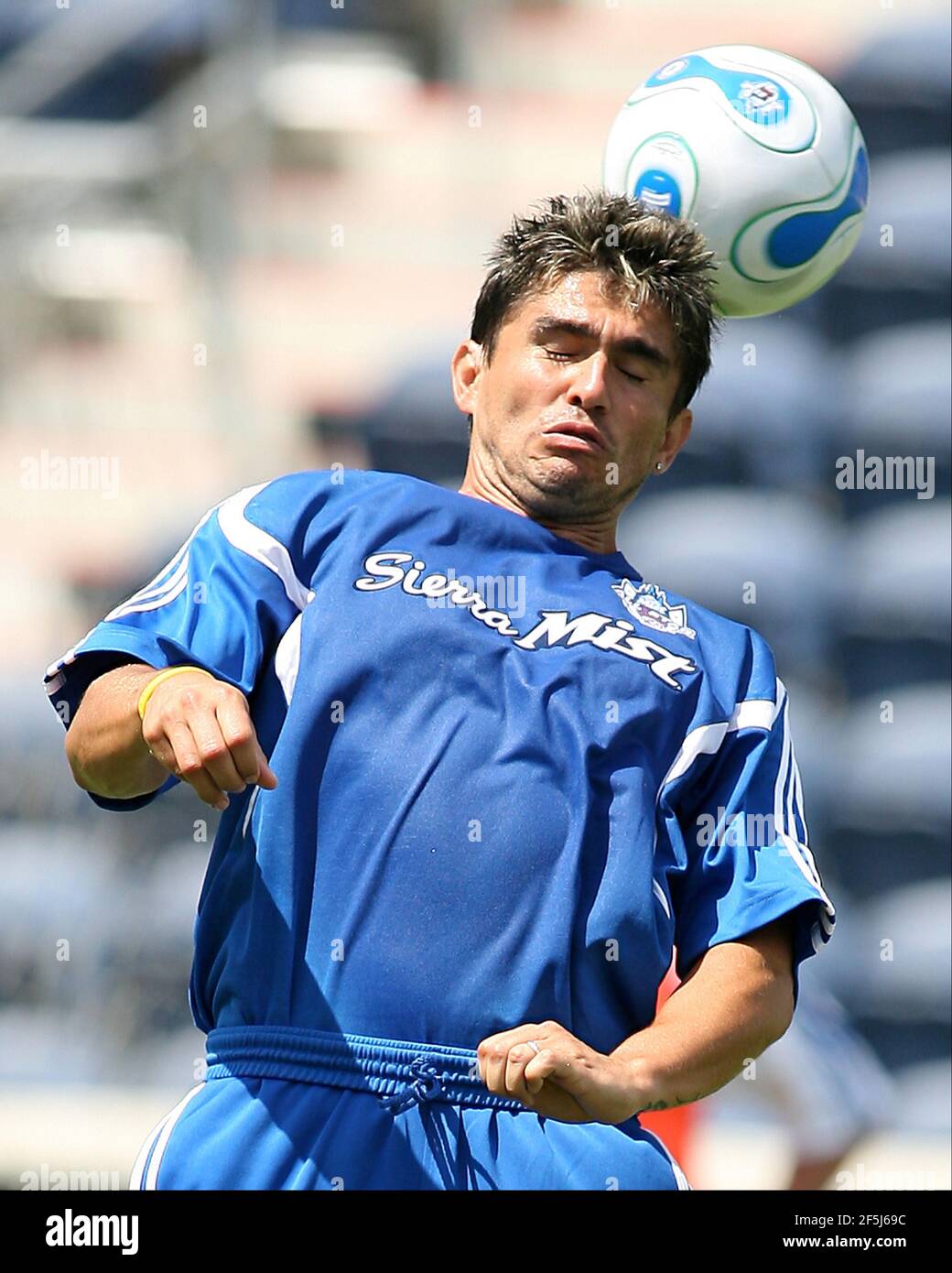 Jaime Moreno alla sessione di prove di Chelsea prima della partita MLS All-Star. Foto Stock