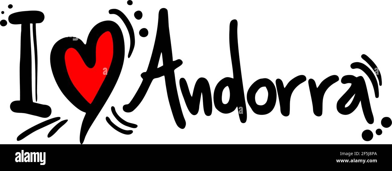 Amore andorra Illustrazione Vettoriale