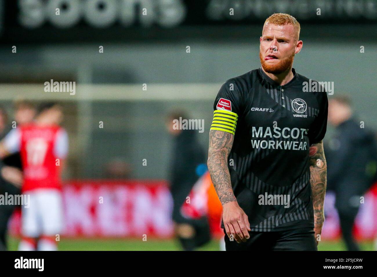 MAASTRICHT, PAESI BASSI - MARZO 26: Thomas Verheydt di Almere City FC durante la partita olandese di Keukenkampioendivisie tra MVV Maastricht e Almere C. Foto Stock