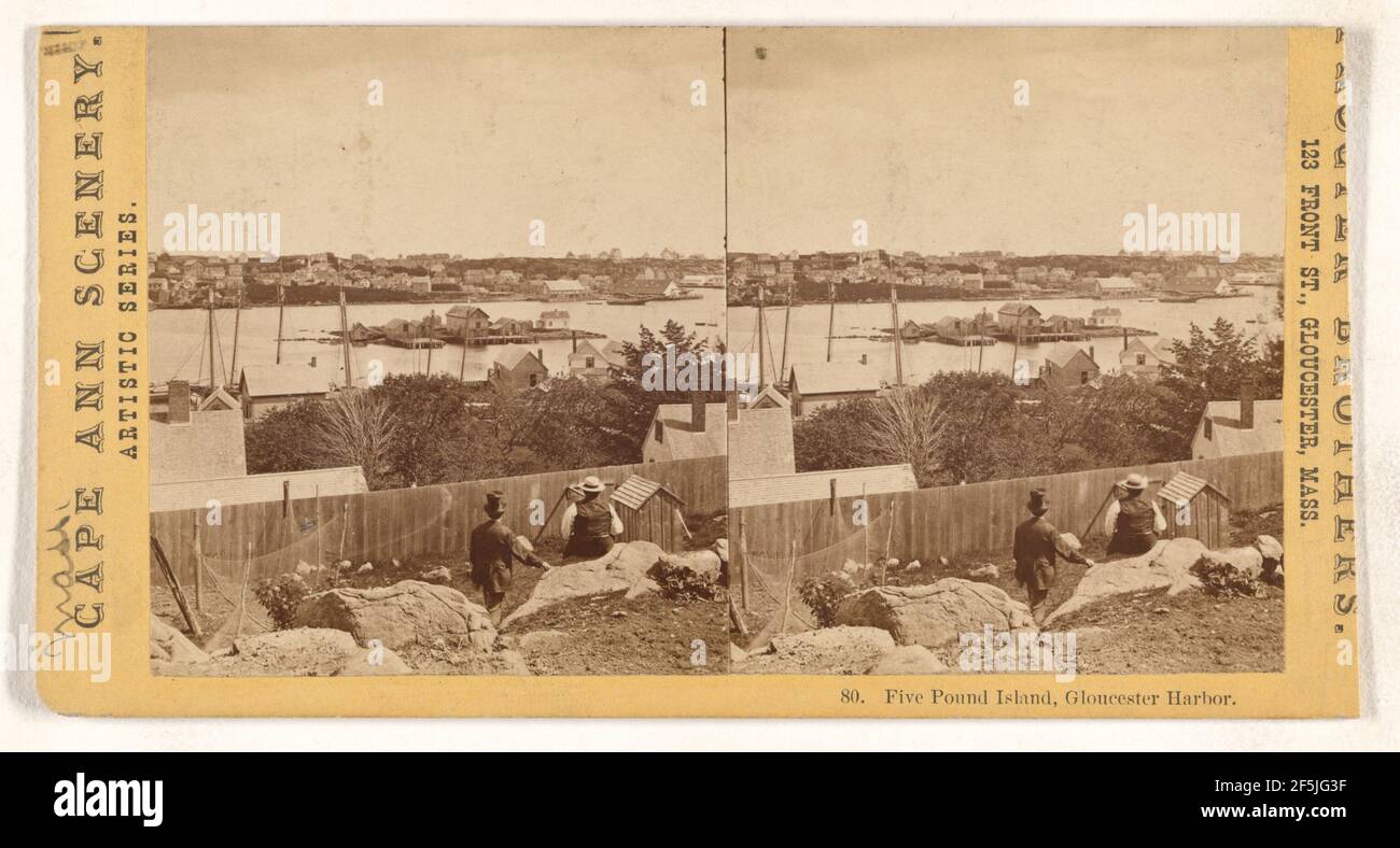 Five Pound Island, Gloucester Harbour. Capo Ann, Mass.. Fratelli Procter Foto Stock