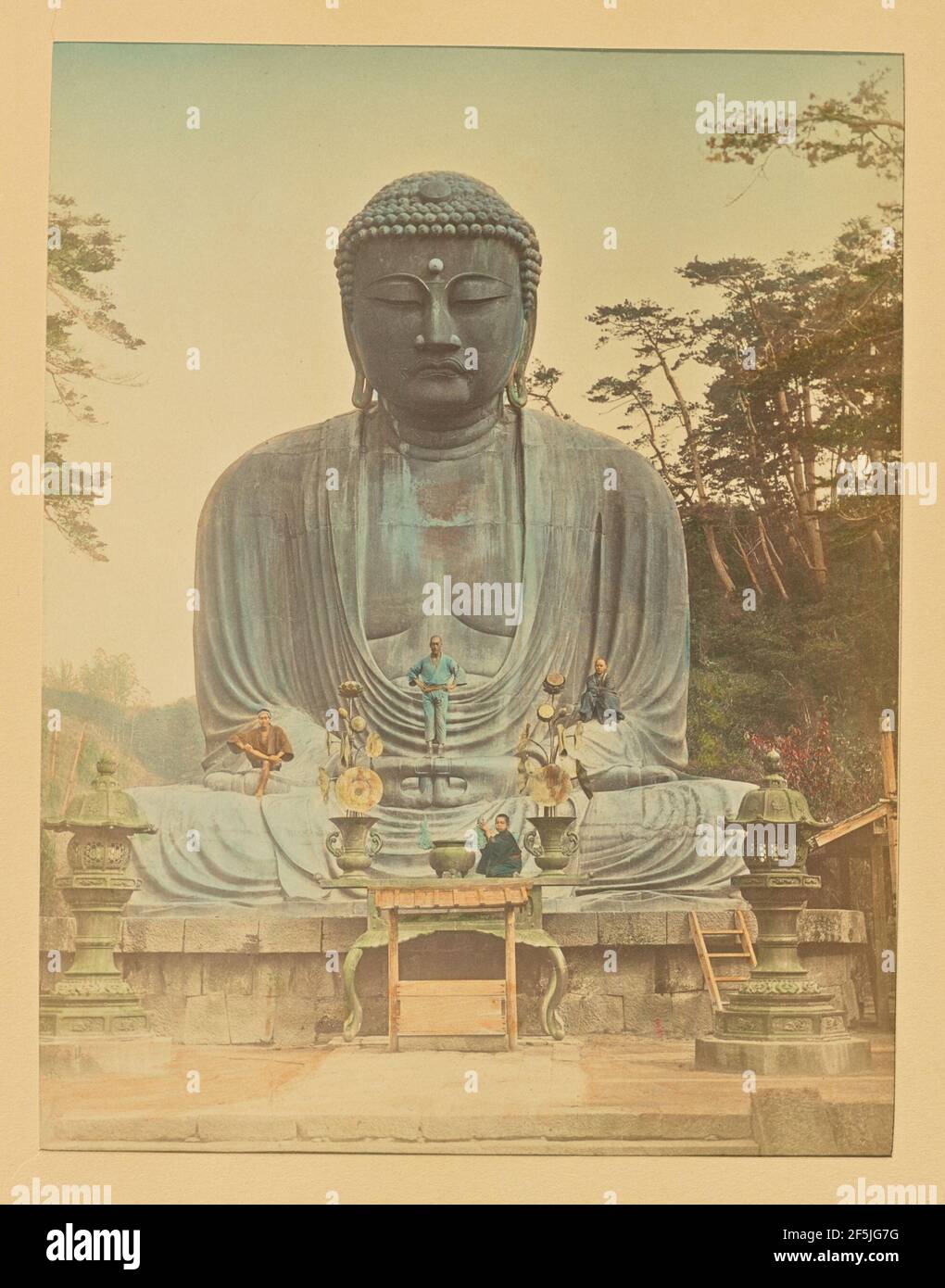 Il Buddha di bronzo a Kamakura. Kazumasa Ogawa (giapponese, 1860 - 1929) Foto Stock