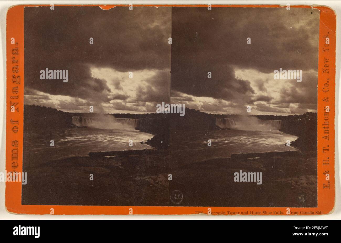 Terrapin Tower e Horse Shoe Falls. Dal lato del Canada. Edward e Henry T. Anthony & Co. (Americano, fondato nel 1862, fuso nel 1902) Foto Stock